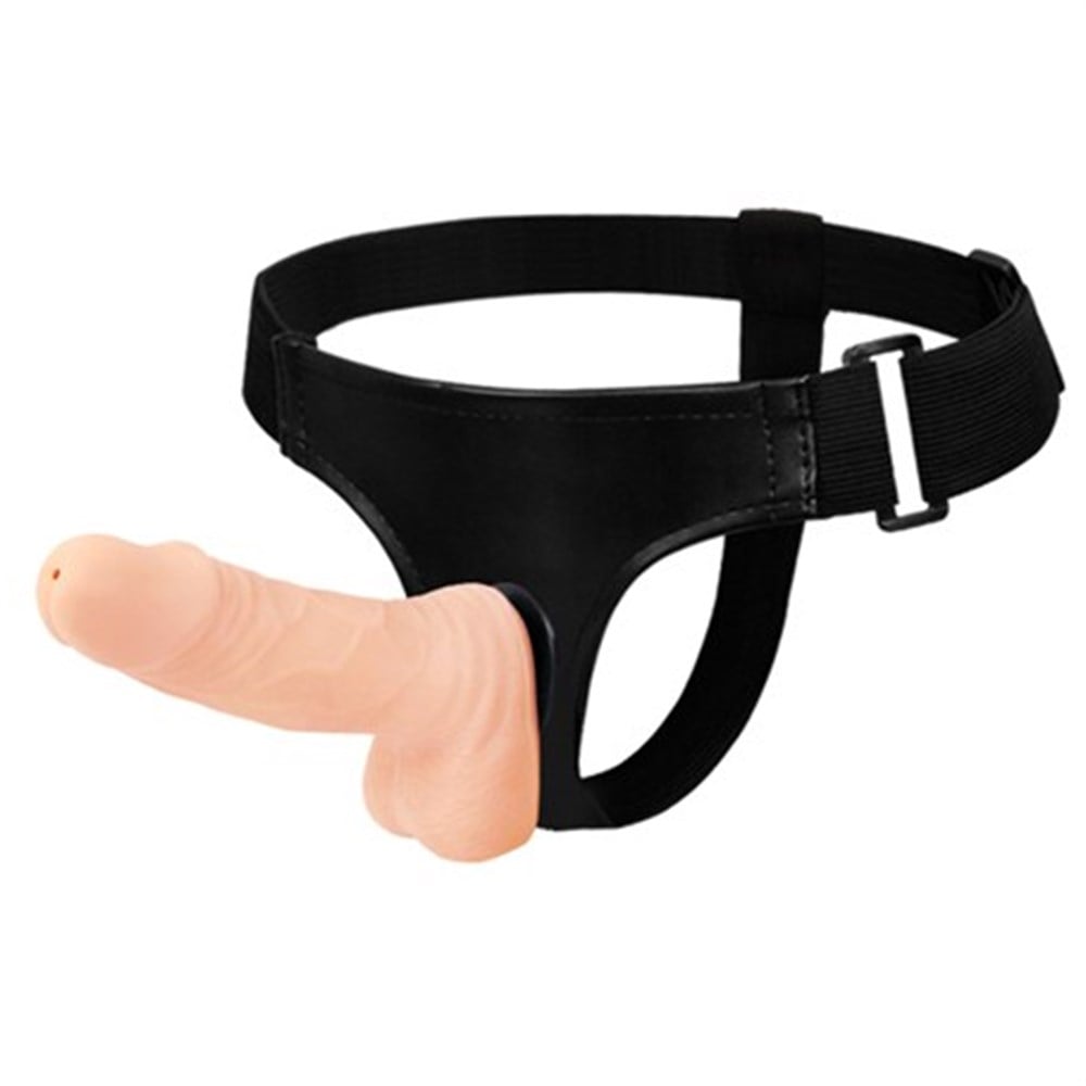 Belden Bağlamalı 15cm İçi Dolu Realistik Strapon Penis