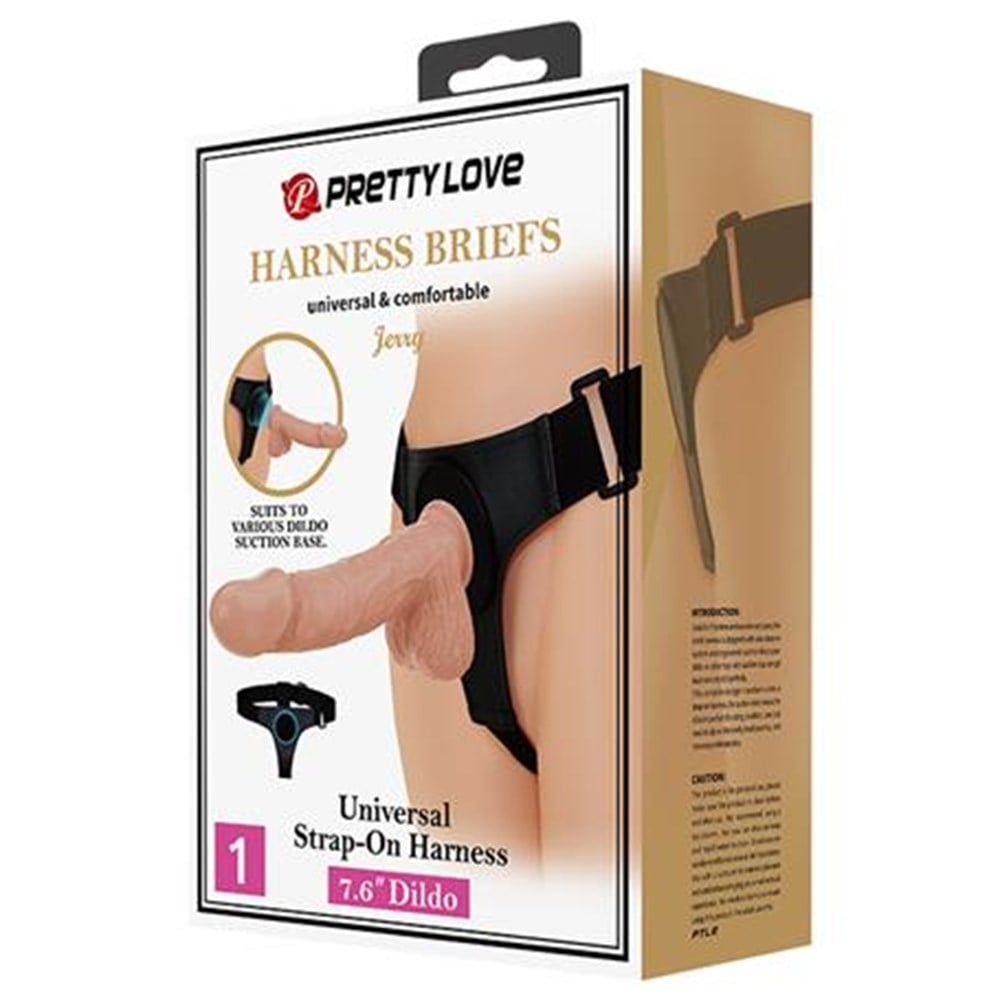 Belden Bağlamalı 21.8cm Realistik İçi Dolu Strapon Penis