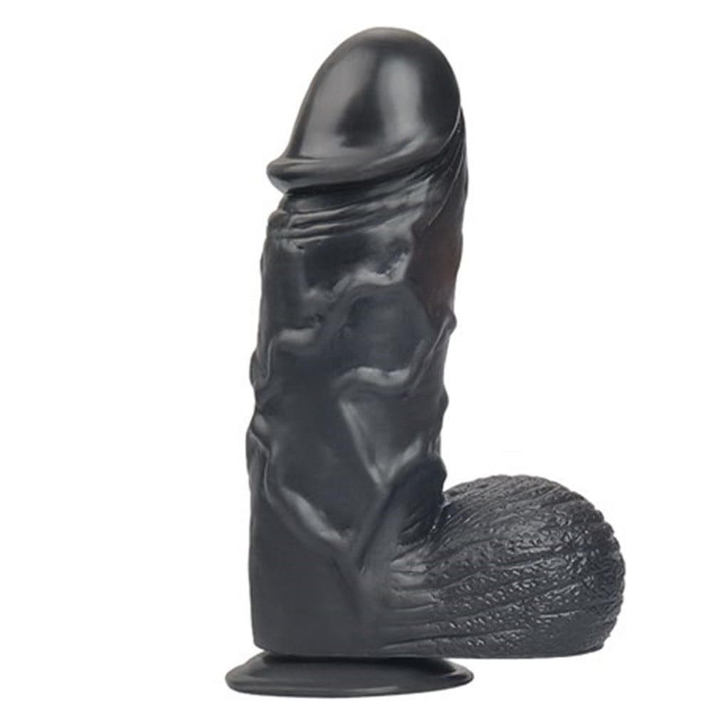 Vantuzlu Realistik 24,5cm Zenci Penis Anal Vajinal Dildo