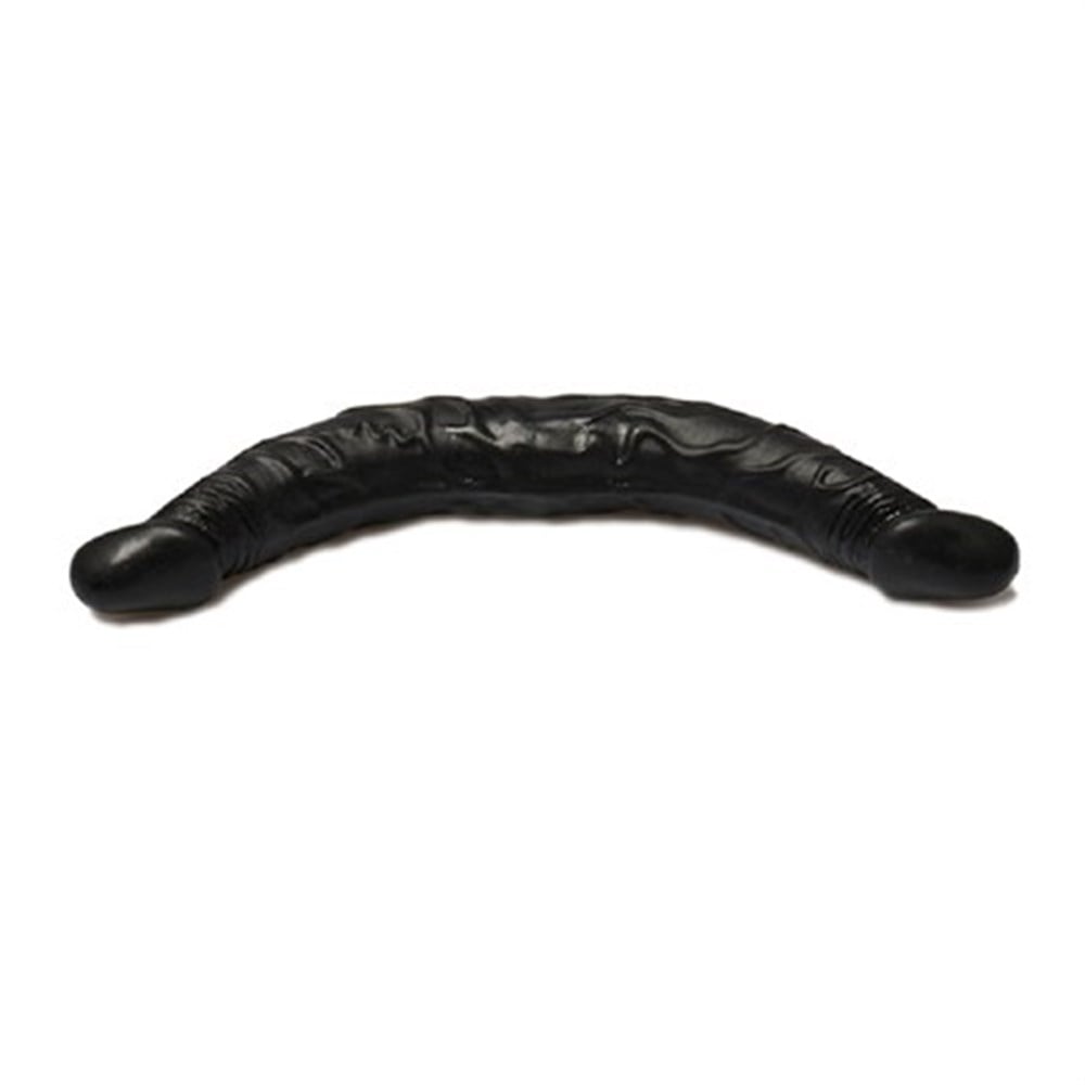 Çift Taraflı 36cm Realistik Zenci Dildo Anal ve Vajinal Penis Dildo