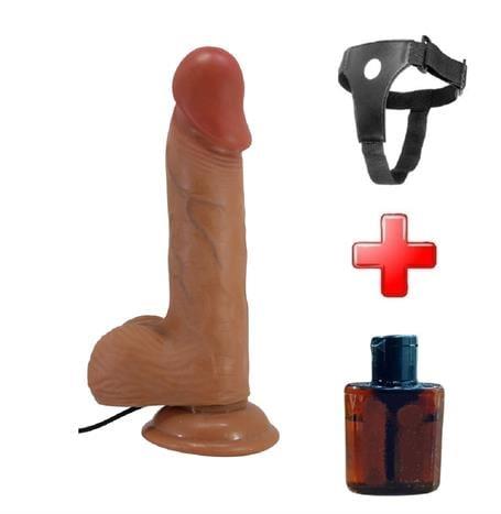 Belden Bağlamalı 20,6 cm Titreşimli Vibratör Realistik Penis Dildo - Catoblepas