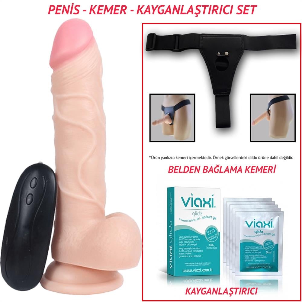 Belden Bağlamalı 19cm Realistik Titreşimli Damarlı Vantuzlu Penis Vibratör
