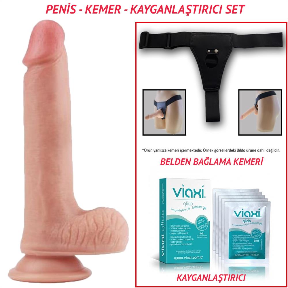 Belden Bağlamalı 20,5cm Gerçek Realistik Ultra Yumuşak Penis Dildo