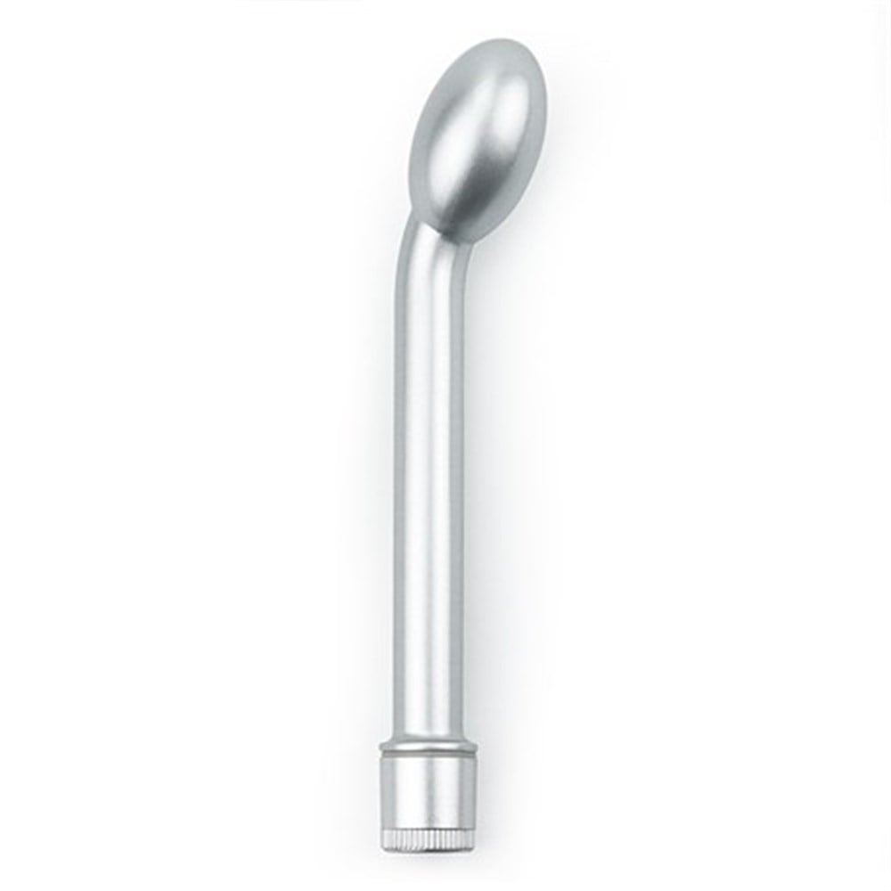 G-Spot Uyarıcılı 21cm Titreşimli Gümüş Metal Vibratör Penis