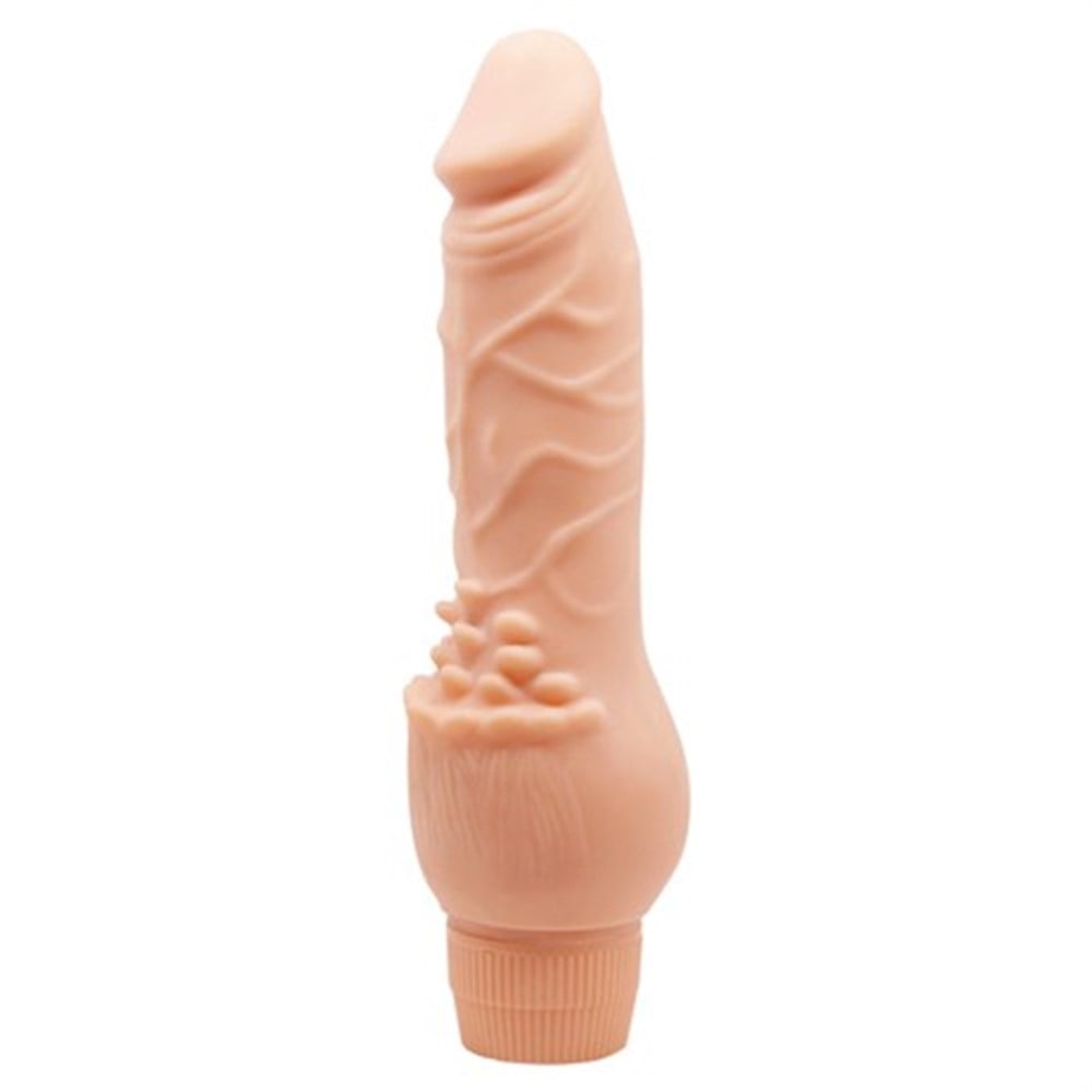 Güçlü Titreşimli 19,5cm Realistik Vibratör Gerçekci Penis Dildo