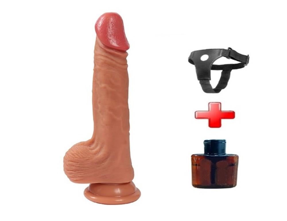 Kevin Yeni Nesil 20cm Çift Katmanlı Realistik Vantuzlu Dildo Penis