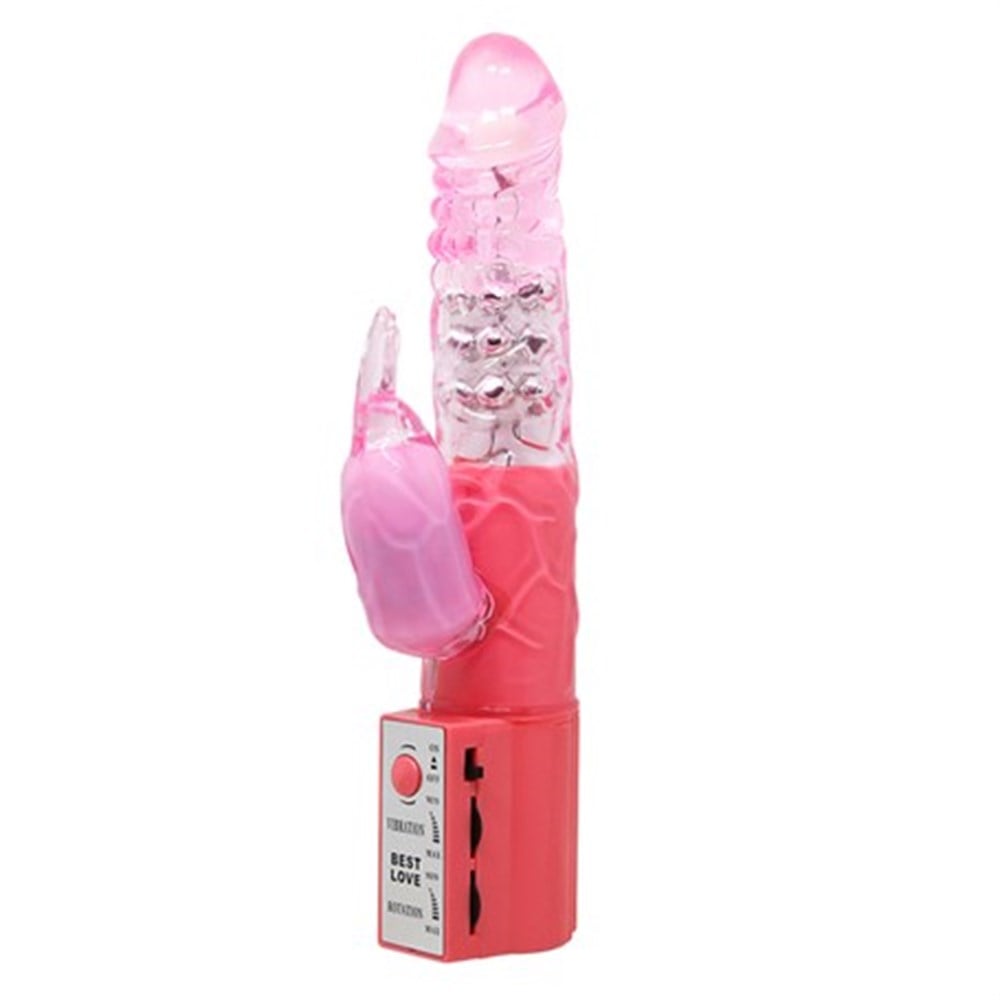 Cute Baby 25cm Titreşimli Oynar Başlı Klitoris Uyarıcılı Teknolojik Jel Penis Vibratör