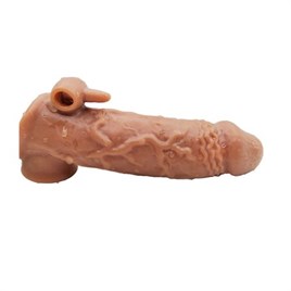 Realistik 15cm Titreşimli Damarlı Penis Kılıfı