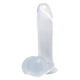 Şeffaf Realistik 19cm Damarlı Vantuzlu Jel Penis Dildo