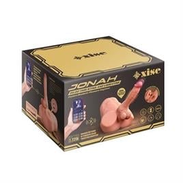 2 İşlevli Realistik 21,5 cm İleri Geri Hareket Penisli Anal Girişli Erkek Kalça - Jonah