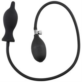 Şişebilen Pompalı Siyah Anal Plug Tıkaç