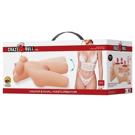 3 Boyutlu İki İşlevli Yarım Vücut Anal Vajinal Silikon Seksi Manken - Mia