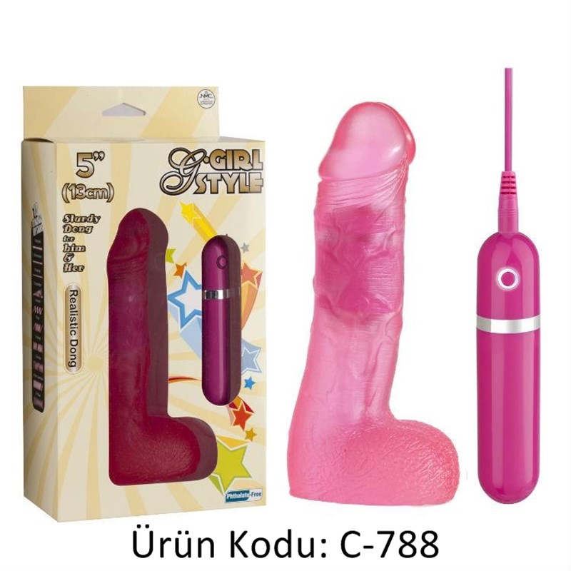 G Girl Style Pembe 13 cm Jel Vibratör
