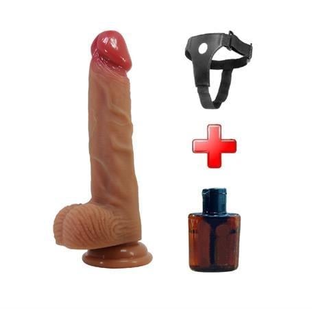 Belden Bağlamalı 20,6 cm Realistik Vantuzlu Dildo Penis - Lisle