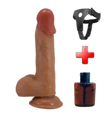 Belden Bağlamalı 20,6 cm Realistik Vantuzlu Dildo Penis - Catoplebas