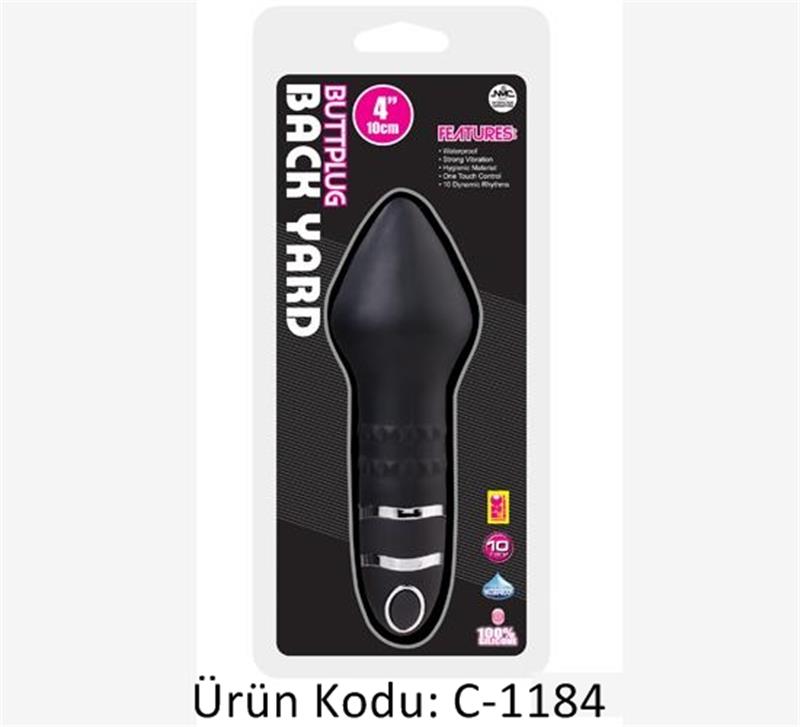 Backyard Titreşimli Anal Tıkaç-Plug 10cm