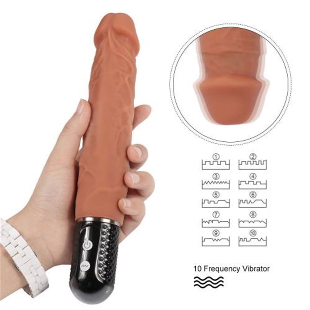 Finlay 10 Mod Realistik Orgazm Vibratörü Titreşimli 25CM