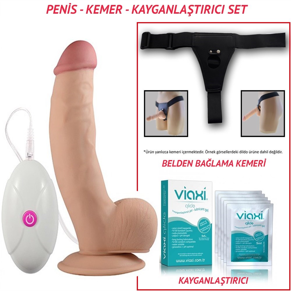 Lovetoy 20cm Belden Bağlamalı Yeni Nesil Titreşimli Realistik Vibratör Penis