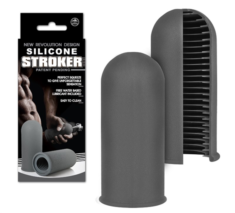 Silicone Stroker Mastürbatör-Mavi-Gri-Siyah