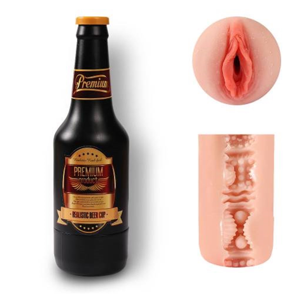 Titreşimli Bira Şişesi Vajina Mastürbatör