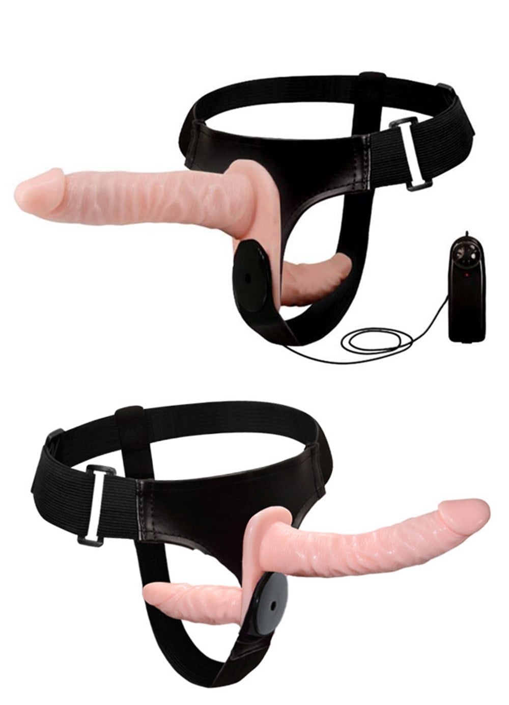 Ultra Çift Taraflı Titreşimli İçi Dolu Belden Bağlamalı Strap-On