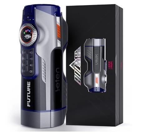 USB Şarjlı Sesli Isıtmalı İleri Geri Hareketli Titreşimli Emme Vakum Ayarlı Masturbatör - Leten Future 708