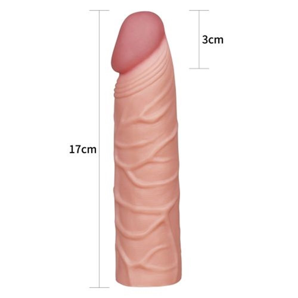 X-Tender 17cm Realistik 3cm Dolgulu Penis Kılıfı