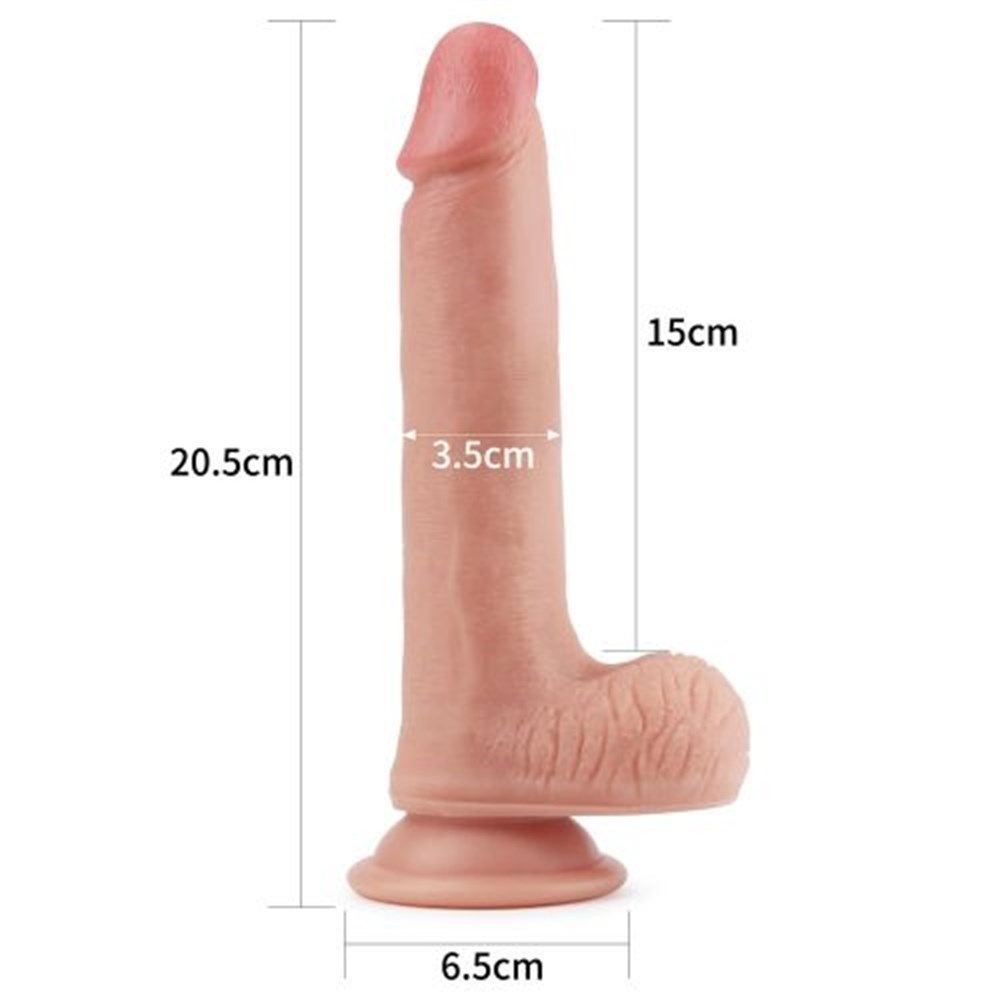 Yeni Nesil 20,5cm Gerçek Realistik Ultra Yumuşak Dildo Penis