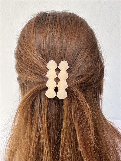 Retrobird 2-Pack Acrylic Oyster Shaped Bijouterie Salmon Hair Clip