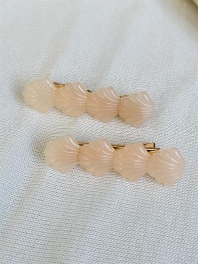 Retrobird 2-Pack Acrylic Oyster Shaped Bijouterie Salmon Hair Clip