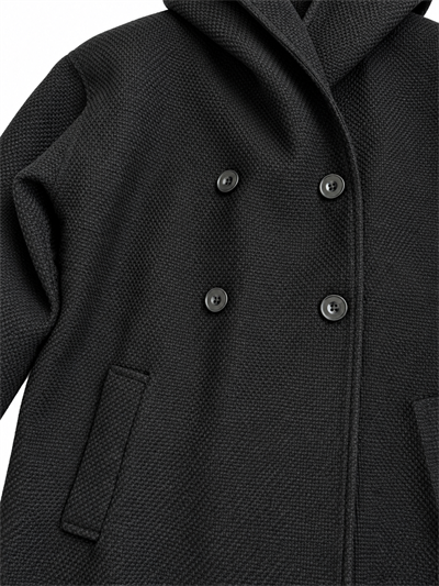 Retrobird Urban Retro Hooded Oversize Textured Charcoal Colored Winter Jacket/Coat