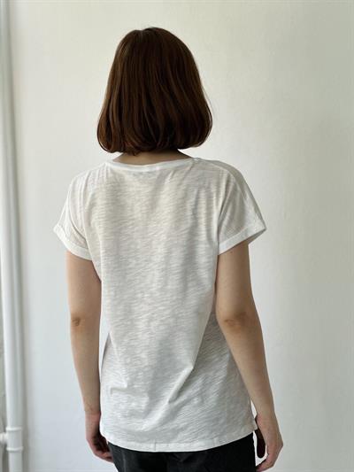 Retrobird Basic Womens Cotton White T-Shirt