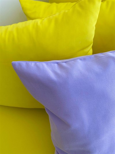 Retrobird Decorative Cotton Hidden Zippered 50x50 Lilac Pillowcase