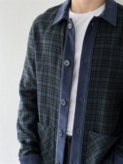 Retrobird Erkek Hafif Dokuma Karışık Renkli Hırka Ceket Gömlek