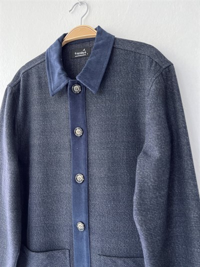 Retrobird Erkek Hafif Dokuma Lacivert Ceket Gömlek