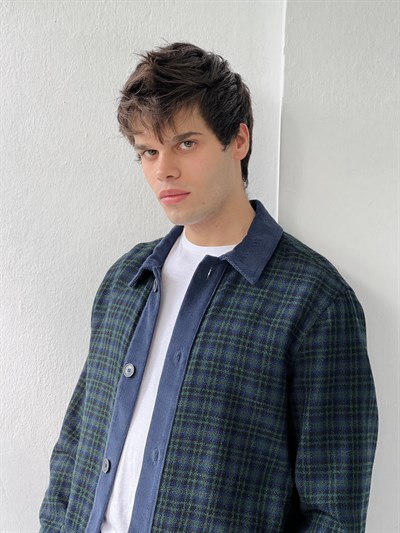 Retrobird Erkek Hafif Dokuma Karışık Renkli Hırka Ceket Gömlek