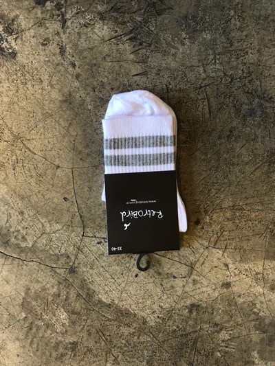 Retrobird Cotton Single Pair White Color Womens Sports Socks