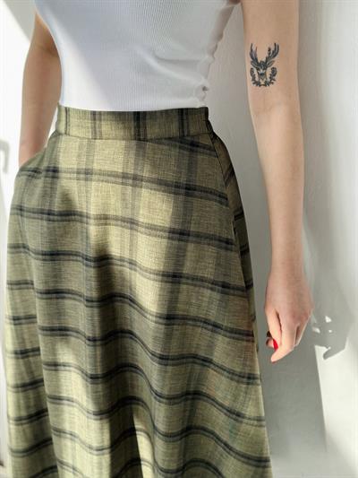 Retrobird Luna Midi Boy Uzun Haki Kloş Etek