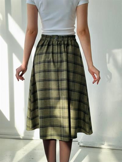 Retrobird Luna Midi Boy Uzun Haki Kloş Etek