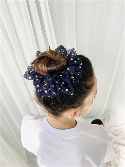 Retrobird Standard Size Navy Blue Organza Large Bagel Buckle