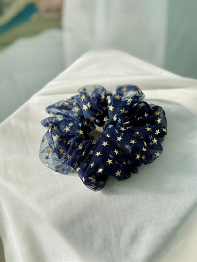 Retrobird Standard Size Navy Blue Organza Large Bagel Buckle