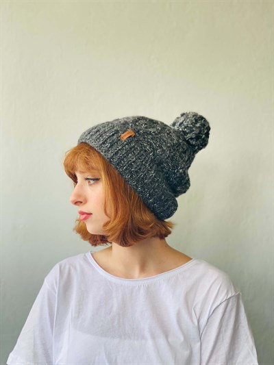 Retrobird Ponponlu Unisex Füme Renkli Pamuk Akrilik İplikten Bere