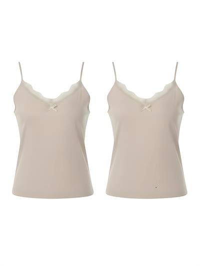 Retrobird 2-Pack Cream Camisole with Lace Detail