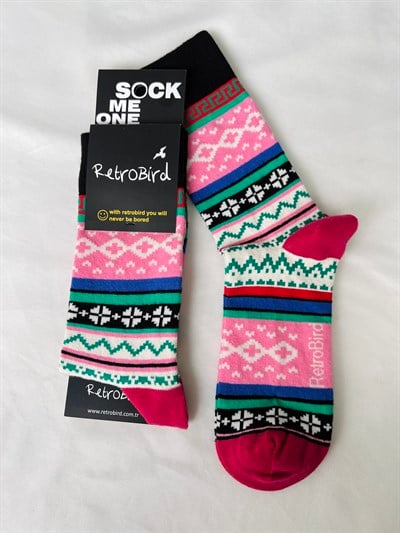 Retrobird 3-Pack Cotton Mixed Pattern Unisex Socks