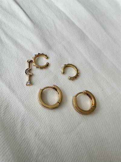 Retrobird 4-Piece Brass Earcuff Yellow Cartilage Earring Set