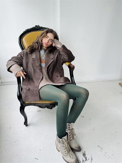 Retrobird 90lar Retro Model Kahverengi Oversize Tasarım Ceket