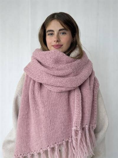 Retrobird Açık Lila Büyük Boy Soft Örgü Atkı