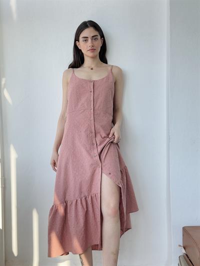 Adel Brode Dusty Rose Strap Dress