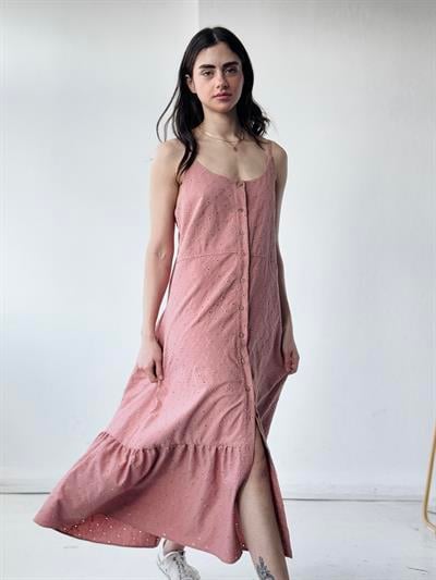 Adel Brode Dusty Rose Strap Dress