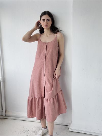 Adel Brode Dusty Rose Strap Dress